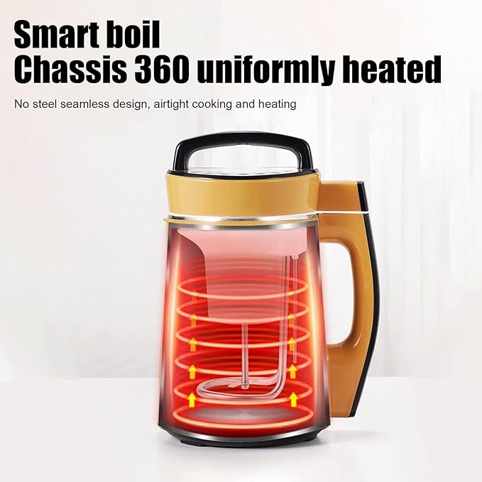 Stainless Steel Commercial Electric soymilk Machine Soy Milk Machine Soybean Processing Tool with LED Panel for Restaurant Kitchen