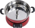 6L Large Capacity Rice Cooker – Electric Hot Pot with Lifting Fast Cooking Function Suitable for Steaming Rice Eggs &amp Hot Pot Use(Color:Red)