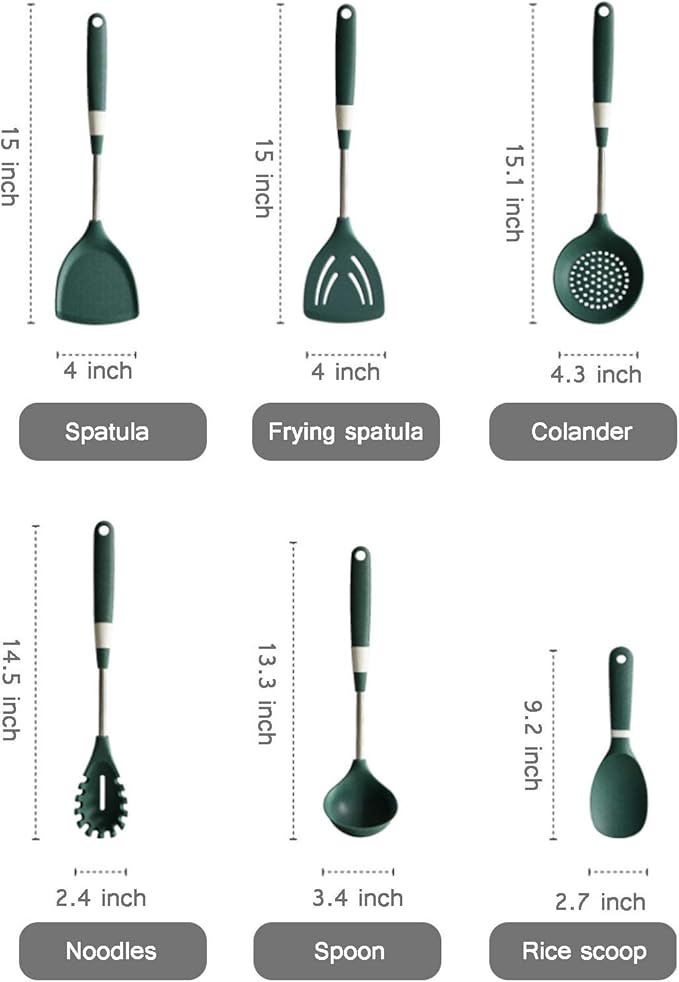 Silicone Kitchenware Set Six-piece Heat-resistant Non-stick Cookware Special Kitchenware-silicone Cookware