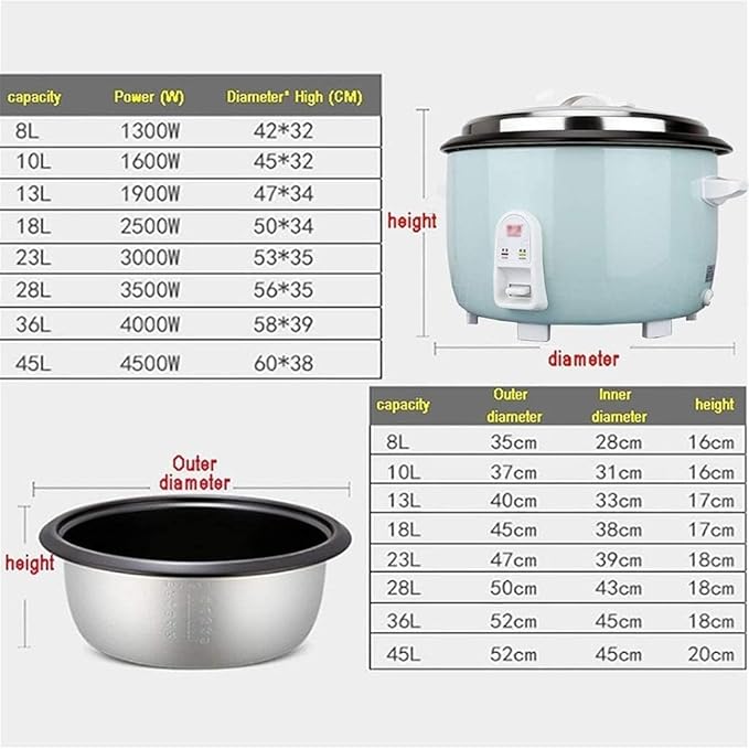 Commercial Electric Rice Cooker - Large Capacity for Canteens and Schools - Efficient Cooking Solution