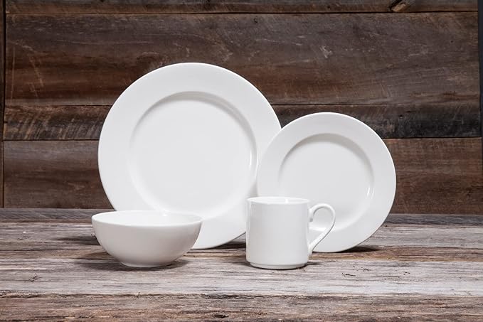 Fortessa Ilona Porcelain 16 Piece Dinnerware Set Service for 4 Ivory