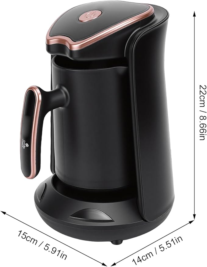 Turkish Coffee Maker Portable Automatic Coffee Pot with Consistent Hot for Home Office Travel Camping (US Plug 110V)