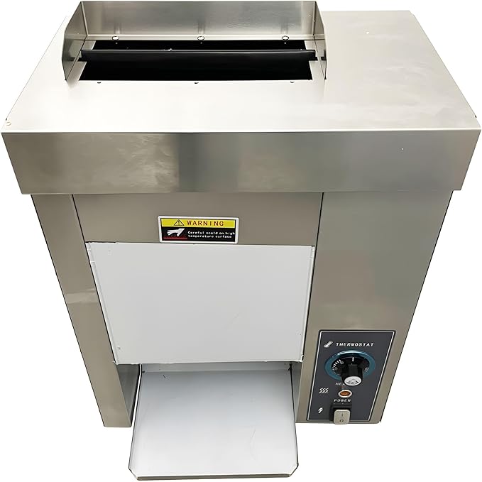 Commercial Small Hamburger Buns Toaster Stainless Steel Bread Toasting Machine with Adjustable Temperature and Thickness 110V 2000W 50℃-300℃