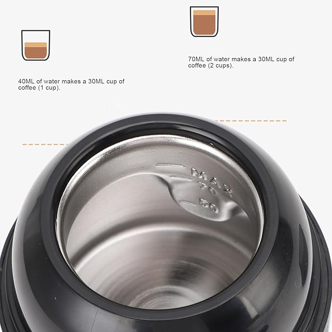 Portable Electric Coffee Machine Automatic Travel Coffee Maker for Camping Car Coffee Maker Cordless Heating Compatible with Ground Coffee Capsule