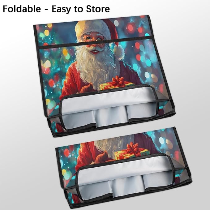 cfpolar Kitchen Aid Mixer Cover Compatible with 6-8 Quarts Santa Claus Christmas Hat Stand Mixer Cover Kitchen Aid Mixers Accessories Appliance Organizer Bag Dust Covers with Zipper Pocket
