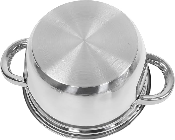 Stainless Steel Cookware Set High Temperature Proof Crack Proof 15Pcs Kitchen Pots and Pans with Lids Shovel Spoons for Frying Boiling Stewing