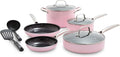 Blue Diamond 10 Piece Nonstick Cookware Set Diamond Ceramic Pots &amp Pans Dishwasher &amp Metal Utensil Safe Non Toxic PFAS-Free Kitchen Cooking Sauce &amp Saute Pans Oven &amp Broiler to 60