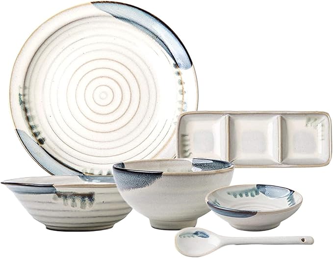 Dinnerware Sets - Luxury Dishes Service Set Ceramics Dinner Sets 28 Pieces Dinnerware Combination Set | Porcelain Steak Plates And Cereals Bowls Sets