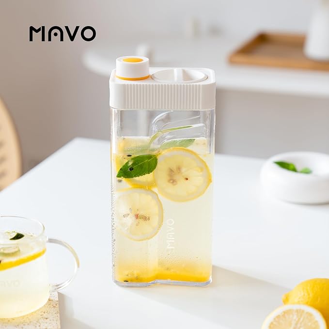MAVO Cold Brew Coffee Maker 27oz Iced Coffee Maker and Tea Brewer Fine Mesh Filter Leak-Proof Seal Removable Design for Easy Cleaning Durable Tritan Material Space Saving - Home and Camping