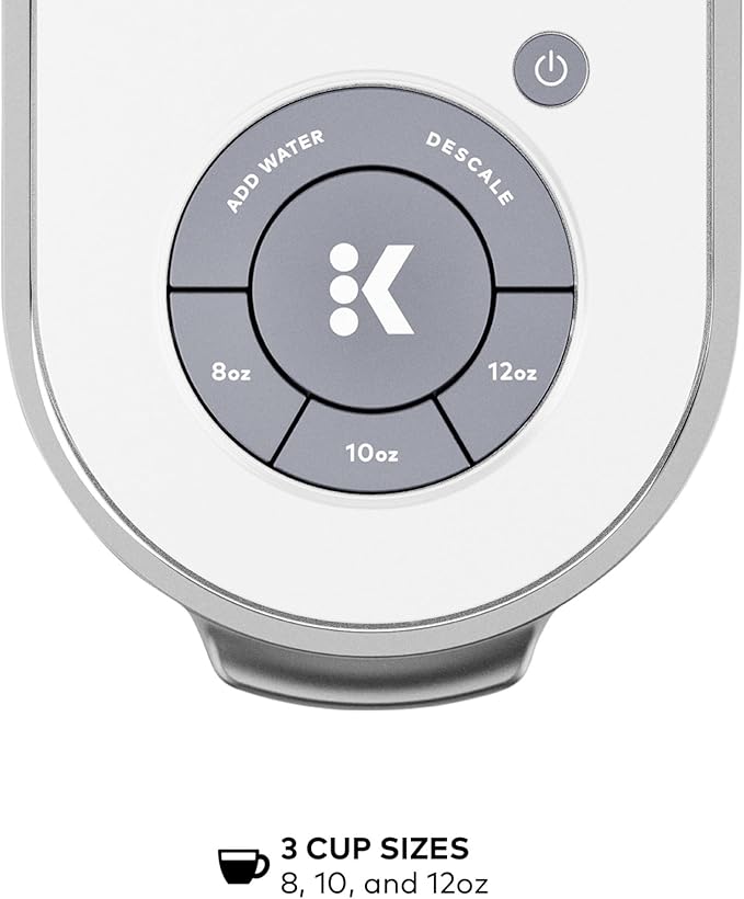 Keurig K-Slim Single Serve K-Cup Pod Coffee Maker Multistream Technology 3 Brew Sizes Slim and Sleek Design 46oz Removable Reservoir White