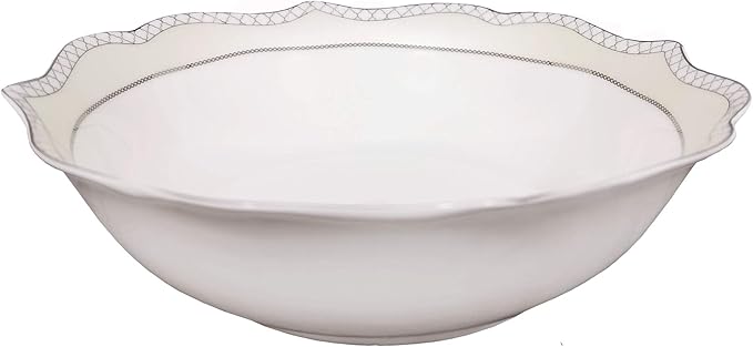 Lorren Home Trends Lace-57 Dinnerware Set for Entertaining One Size Silver