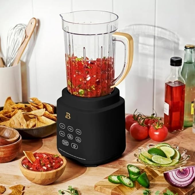 Power Exact Countertop Blender System 700W Motor 50oz Tritan Jar 20oz To-Go Cup 4 Presets 3 Speeds PrecisionSense Technology (Black)