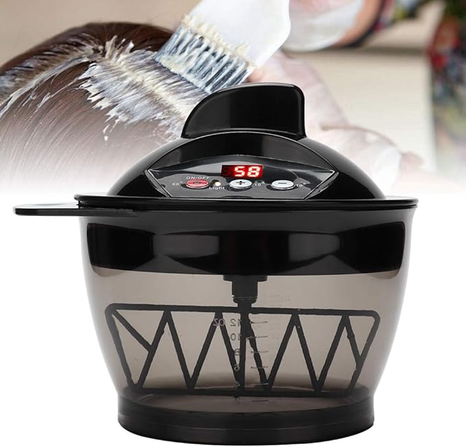 Electric Mixer Electric Blender with Scales Mixing Bowl US Plug Automatic Dye Cream Blender for Hair Salon Home