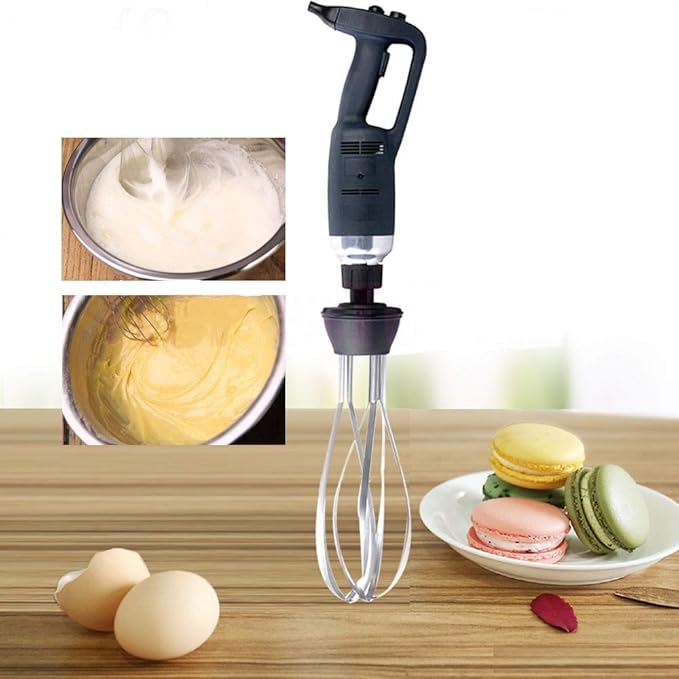 10-in Immersion Whisk Electric handheld blender Milk Frother 500W With Adjustable Variable Speed Detachable Stainless Steel Food Grade Whipping Paddle for Commercial Restaurant/Home Kitchen