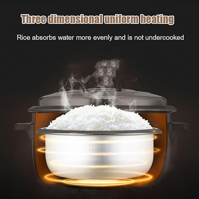 Commercial Rice Cooker/WarmerOne-Touch Rice Cooker and Food Steamer8-45L Extra-Large Capacityfor RestaurantsHotels and Catering Rice Cooker28L-3500W28L-3500W