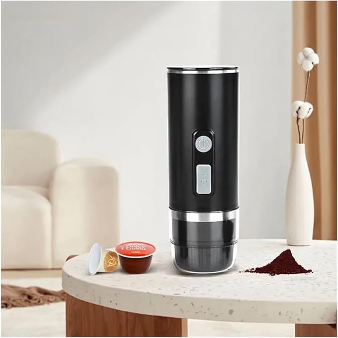 Portable Coffee Machine Portable Espresso Machine Electric Coffee Machine Compatible With Powder Capsules And Ground Coffee Fast Brewing Espresso Machinefor Outdoor Travel Picnic
