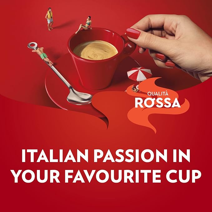 Lavazza Qualità Rossa Whole Bean Coffee Medium Roast Arabica and Robusta Blend 2.2 lb Bag (Pack of 1)