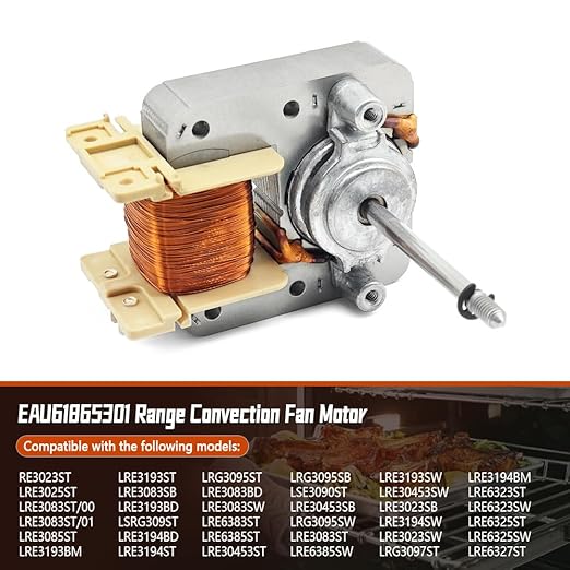 EAU61865301 Oven Convection Fan Motor Fit for LG Range Replace EAU60722701