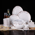 Ceramics Dinnerware Set 56 Pieces Luxury Bone China Dinner Sets/Porcelain Combination Set - Plates and Bowls Sets for Wedding Gifts