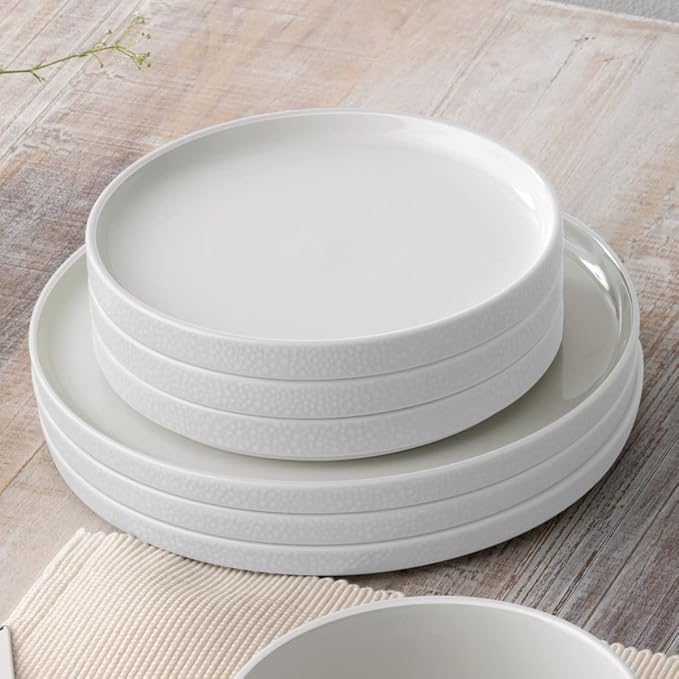 Noritake ColorTex Stone White 12-Piece Dinnerware Set Service for 4