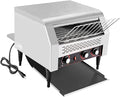 2600w Stainless Steel Conveyor Toaster 450 Slices/Hour Commercial Heavy Duty Conveyor toaster With Upper and Lower Three-Ring Heating Tubes 7 Levels Adjustable Restaurant Toaster Double Chutes