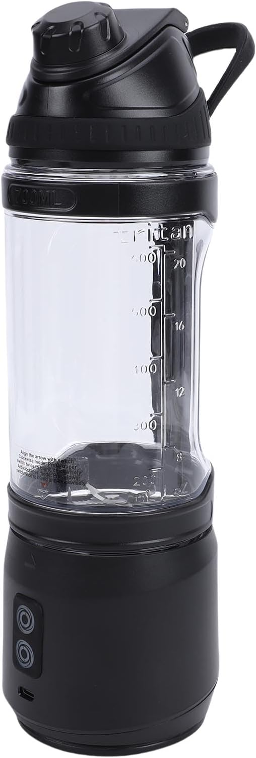 Haofy Portable Blender Cup with LED Display 700ml Cordless Juicer for Smoothies and Shakes 240W High Power Bidirectional Cutter for Ice Fruits Travel Gym Home Use (700ml)