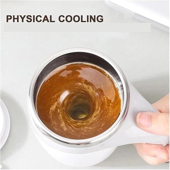 Self Stirring Coffee Mug Automatic Mixing Cup 380ml Portable Rechargeable Electric Stirring Stainless Steel Magnetic Rotating Blender Stirring CupElectric Stirring Cup