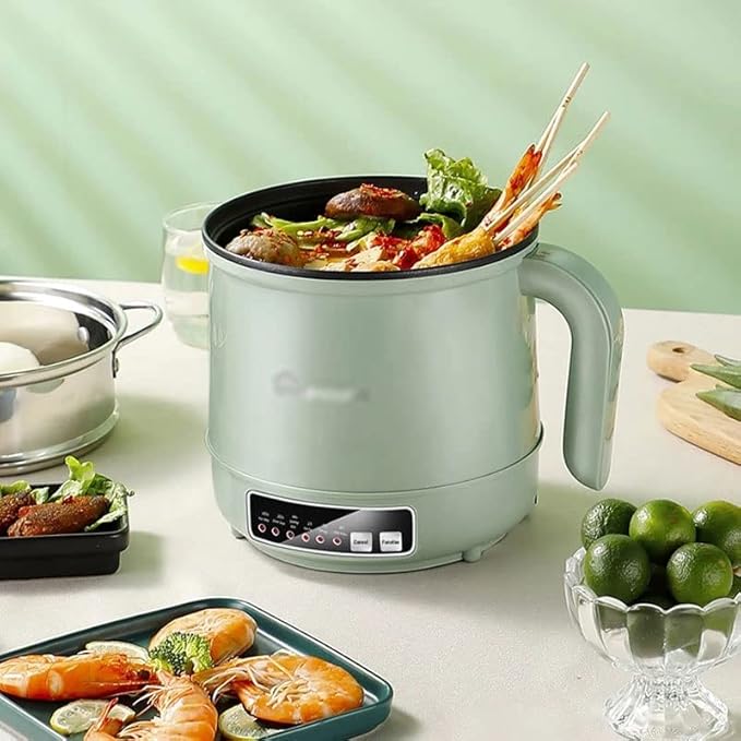 220V Mini Multifunction Electric Cooking Machine 1.7L Single/Double Layer Hot Pot Intelligent Electric Rice Cooker (Color : B Size : One Size) (A One Size)