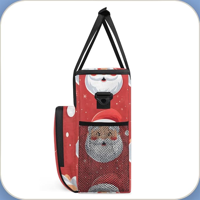 Cute Santa Claus Coffee Maker Carrying Bag Mystical Santa Claus Travel Storage Bag Compatible with K-Mini or K-Mini Plus Single Serve Coffee Brewer Carrying Case with Pockets &amp Shoulder Strap