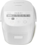 TOSHIBA OriginTaste Rice Cooker 10-Cup Uncooked Fuzzy Logic 15-in-1 Functions Digital Display Delay Timer Keep Warm Nonstick Inner Pot White
