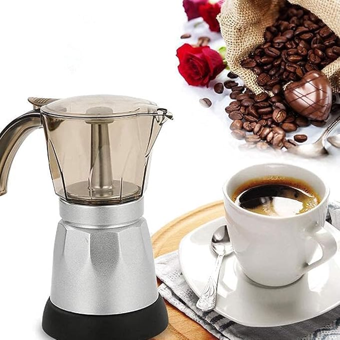Coffe Maker Electric Coffee Machine Household Appliances Aluminum Mocha Coffee Pot Portable Coffee Kettle Premium Food-grade Aluminum Is Non-toxic And Rust-proo 20240311