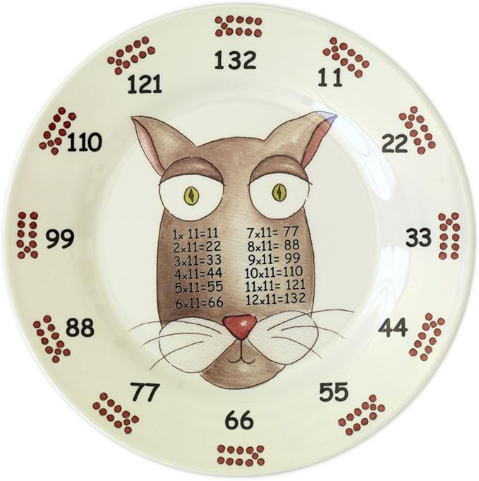 Times Table Dinnerware 4-piece Later Years 9 inch Melamine Plate Set