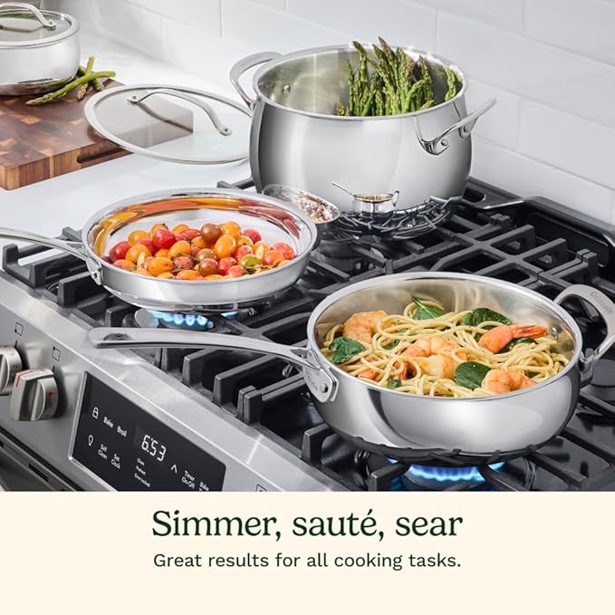 Cuisinart 12-Piece PureClad™ Triple-Ply Stainless Steel Cookware Set PCT-12