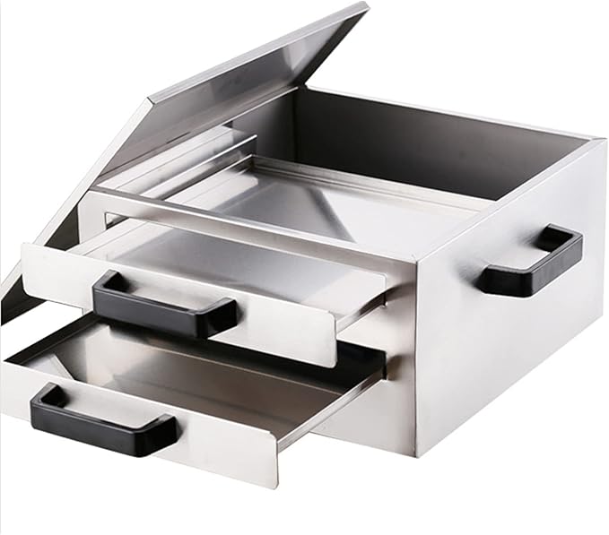 Food-Grade Stainless Steel Rice Noodles Steamer - 2-Layer Rice Noodle Rolls Maker Cantonese Cuisine Roll Cooker with 3 Trays