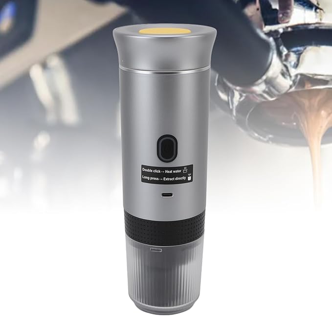CHICIRIS Portable Coffee Maker 7500mAh Rechargeable Battery Travel Coffee Machine with One Button Operation and Leak Proof Design for Camping Hiking Office Home