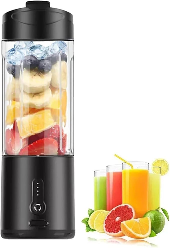 Fit for Portable Blender with 6 Blades - Powerful USB Rechargeable Personal Juicer for Shakes &amp Smoothies(Black blender A)