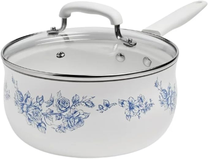Agatha 12-Piece Aluminum &amp Ceramic Classic Cookware Set Blue