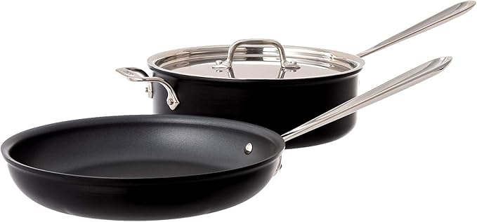 All-Clad NS1 Nonstick Cooking Set - 3-Piece - 10 Fry Pan and 4 Qt. Saute Pan and Lid