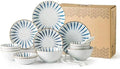 Dishes/Plate/Bowl Set18 Pieces Ceramics Dinner Sets Vintage Hand Painted Porcelain Tableware Set Housewarming Gifts