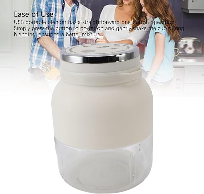 500ml Electric Juicer Blender USB Rechargeable Mini Blender with 6 Blades Design Ideal for Home Use Work School or Travel