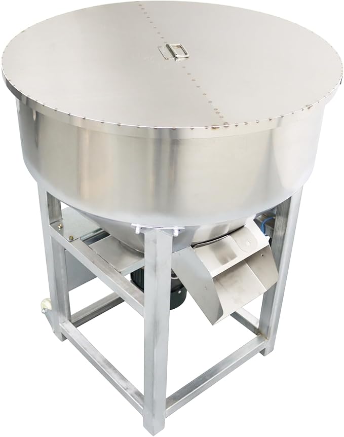 110lbs Dry Powder Mixer Blender Feed Mixer Blender Mixing Machine Dry&ampWet Particle 201 Stainless Steel 110v 3kw