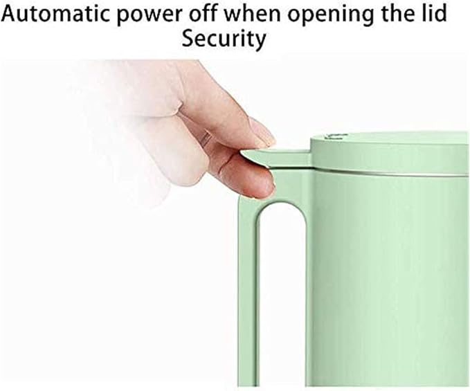 350ML Automatic Hot Soy Milk (Almond Rice) Soup Porridge Cold Juice Maker - 2 Layer Stainless Steel (Color : B)