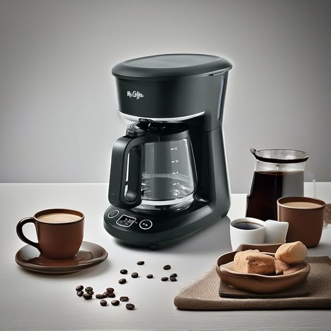 MR. COFFEE 12-Cup Programmable Coffeemaker Brew Now or Later Black