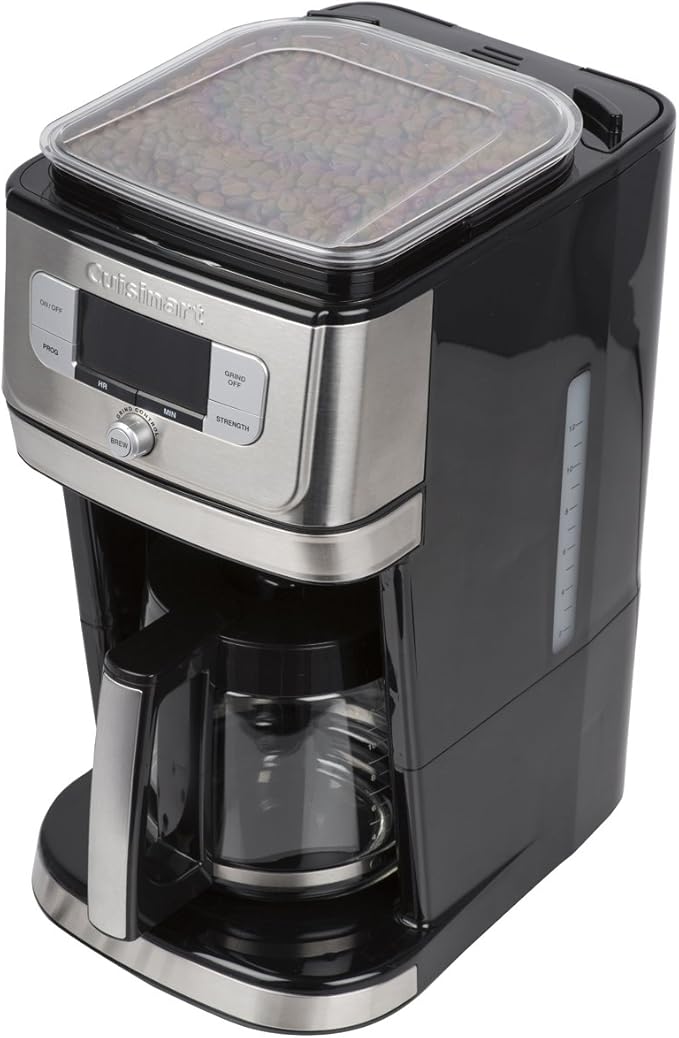Cuisinart DGB-800C Fully Automatic 12-Cup Burr Grind &amp BrewTM Coffeemaker Black/Silver 1 Count Silver