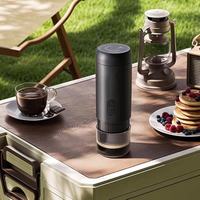 Portable Coffee Maker Home Office Automatic Capsule Extraction Travel Camping Gifts (Coffee machine/1S/free bracket)