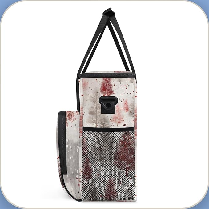 Cartoon Tree Coffee Maker Carrying Bag Christmas Tree Travel Storage Bag Compatible with K-Mini or K-Mini Plus Single Serve Coffee Brewer Carrying Case with Multiple Pockets &amp Shoulder Strap