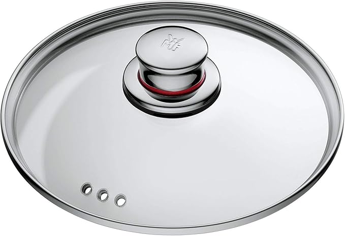 WMF Cookware Set 4-Pieces Quality One Vapor Hole Glass Lid Cromargan® Stainless Steel Brushed Suitable for All Stove Tops Including Induction Dishwasher-Safe
