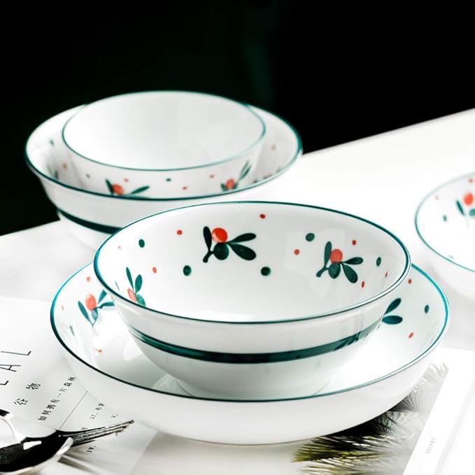 Plate and Bowl Set Fine Dinnerware Set18 Piece Dinnerware SetCeramics Dishes SetDinner SetService for 6Dinner Plates