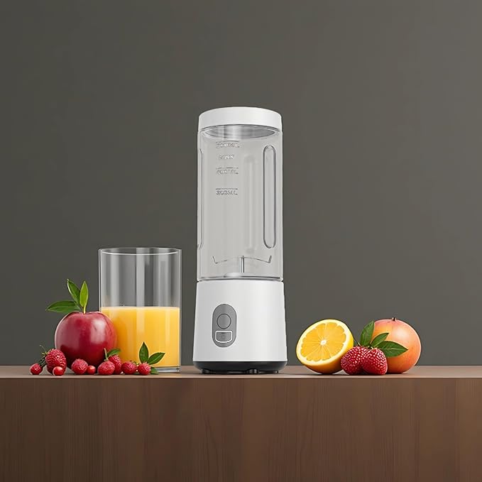 16.9 Fl Oz (500 Ml) Usb Rechargeable Mini Juicer Portable Blender With 180W Power Stainless Steel Blades Perfect For Smoothies At Home Or On The Go