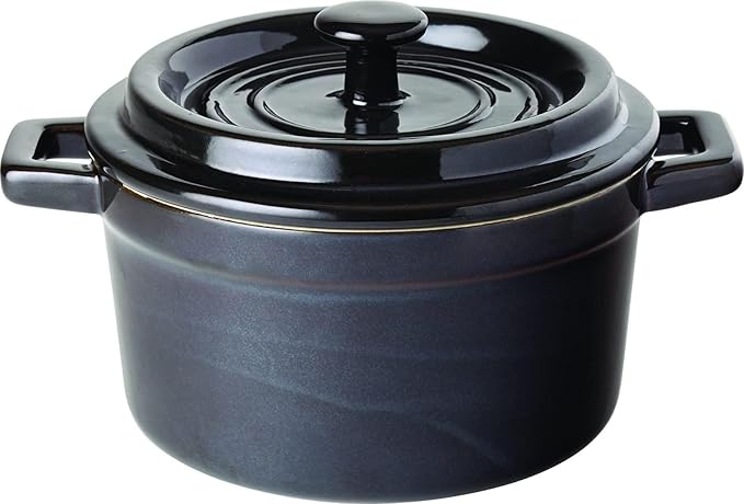 Utopia Gourmande Midnight Round Casserole Dish 5.5inch 27.5oz / 79cl - Set of 6